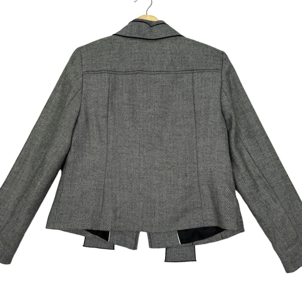 Banana Republic Wool Blend Twill Jacket Womens Petite Size 10 Zip Dress Jacket - Picture 3 of 14